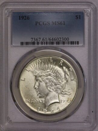 1926 Peace Dollar MS61 PCGS