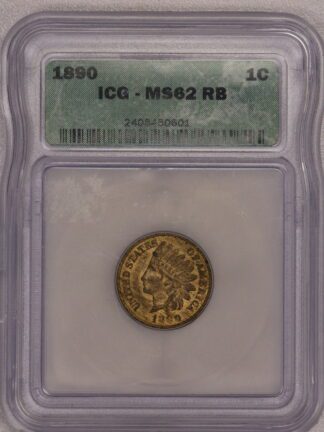 1890 Indian Head Cent ICG MS62 RB