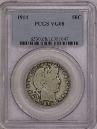 1914 Barber Half PCGS VG08