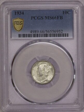 1934 Mercury Dime PCGS MS66FB