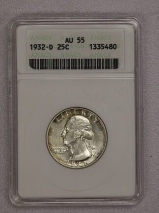 1932-D Washington Quarter ANACS AU55