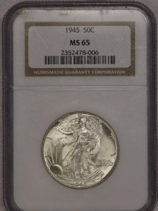 1945 Walking Liberty Half Dollar NGC MS65