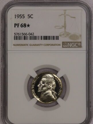 1955 Jefferson Nickel NGC PF68*