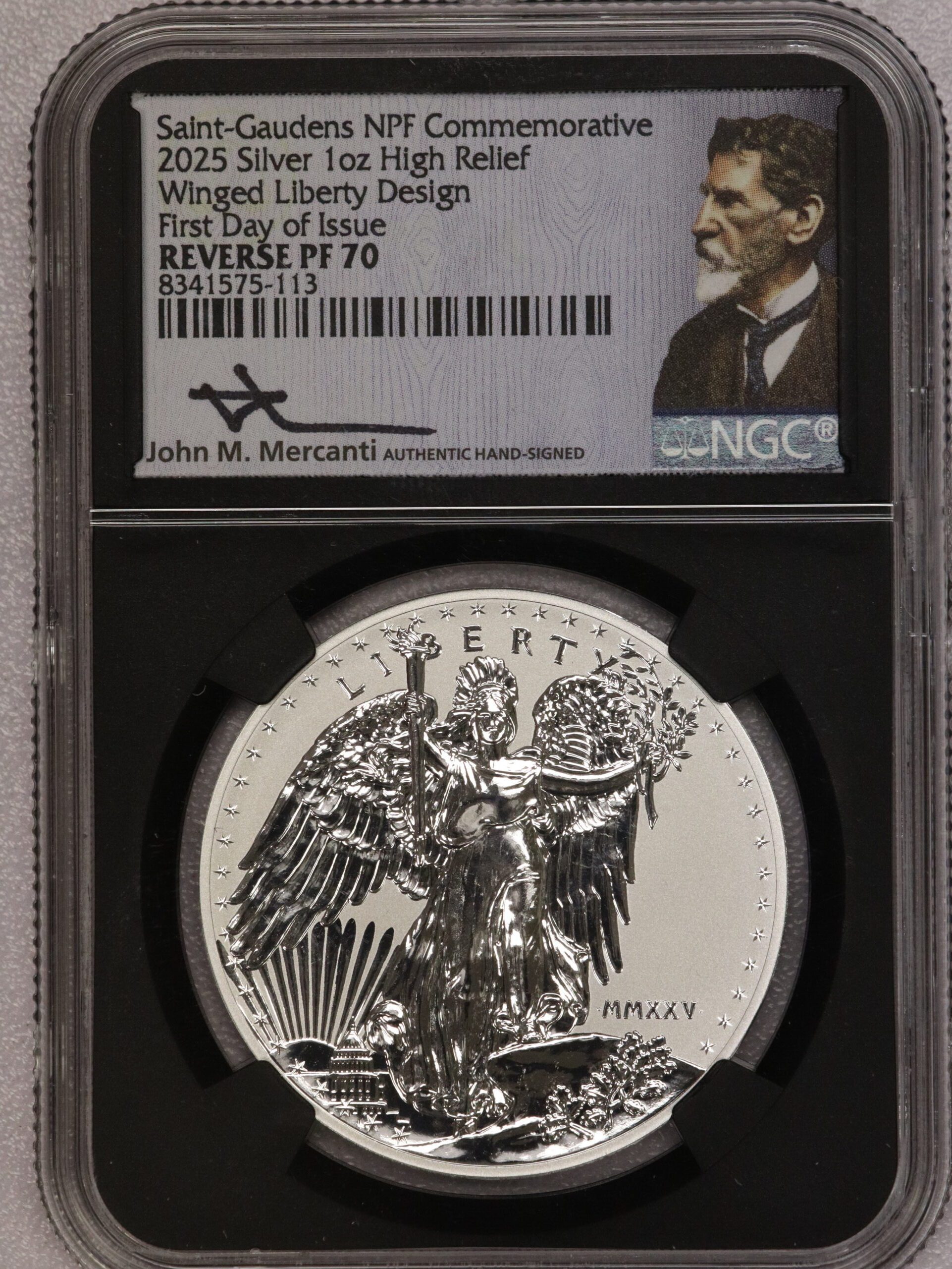 2025 Saint Gaudens NPF Commemorative One Ounce High Relief NGC