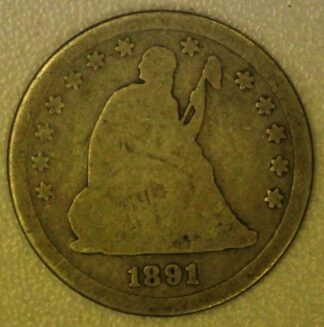 AUCTION-   1891-S Seated Liberty Quarter Circulated
