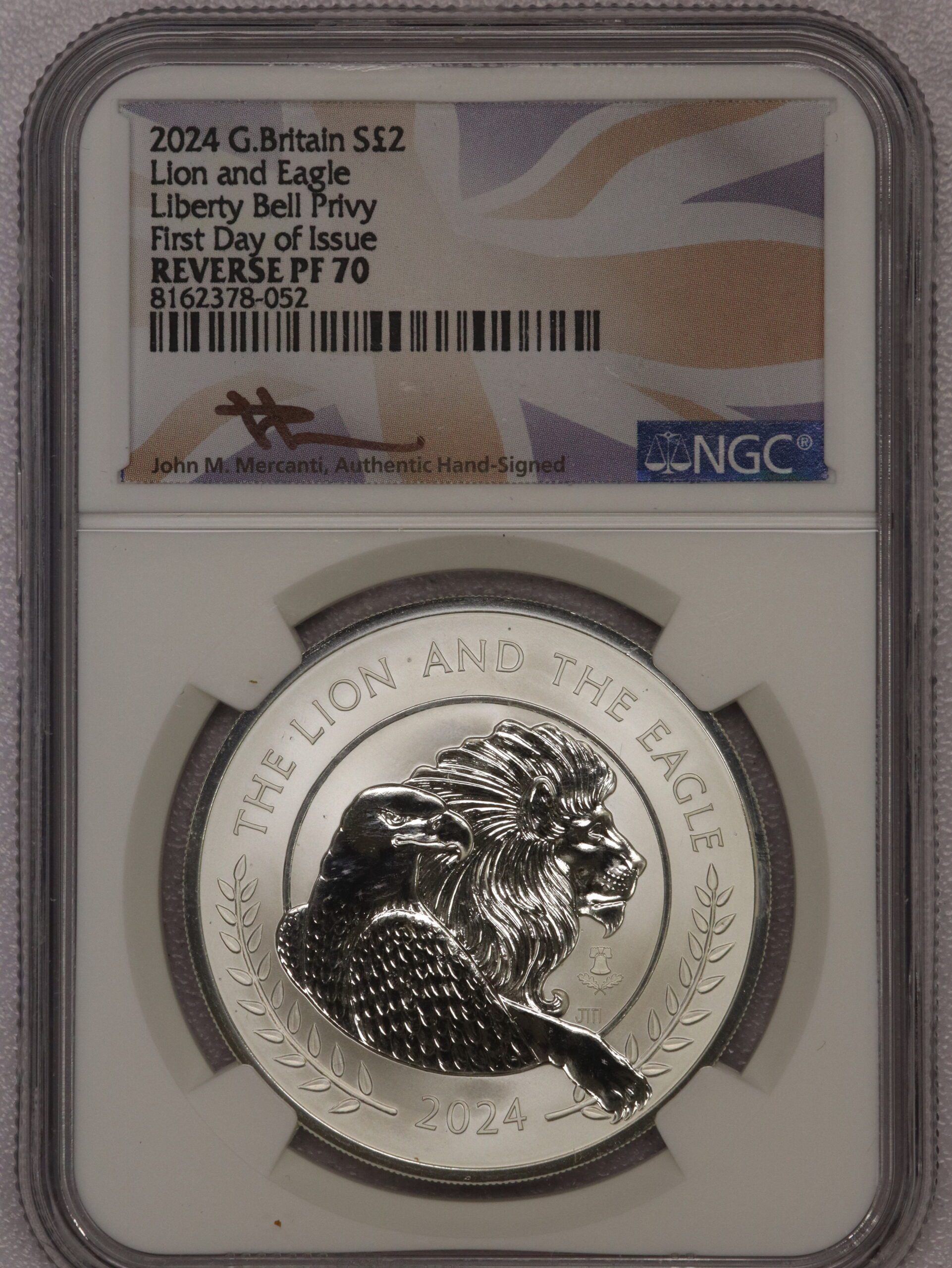 2025 Britannia 1 oz Silver Liberty Bell Privy G. Britain PF70