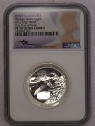2022P Australia $1 Wedge-Tailed Eagle Ultra High Relief FDOI NGC PF70 UC