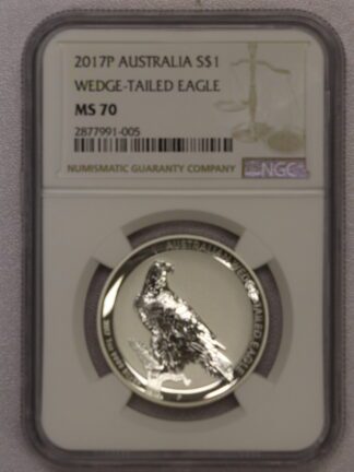 2017P Australia $1 Wedge-Tailed Eagle NGC MS70