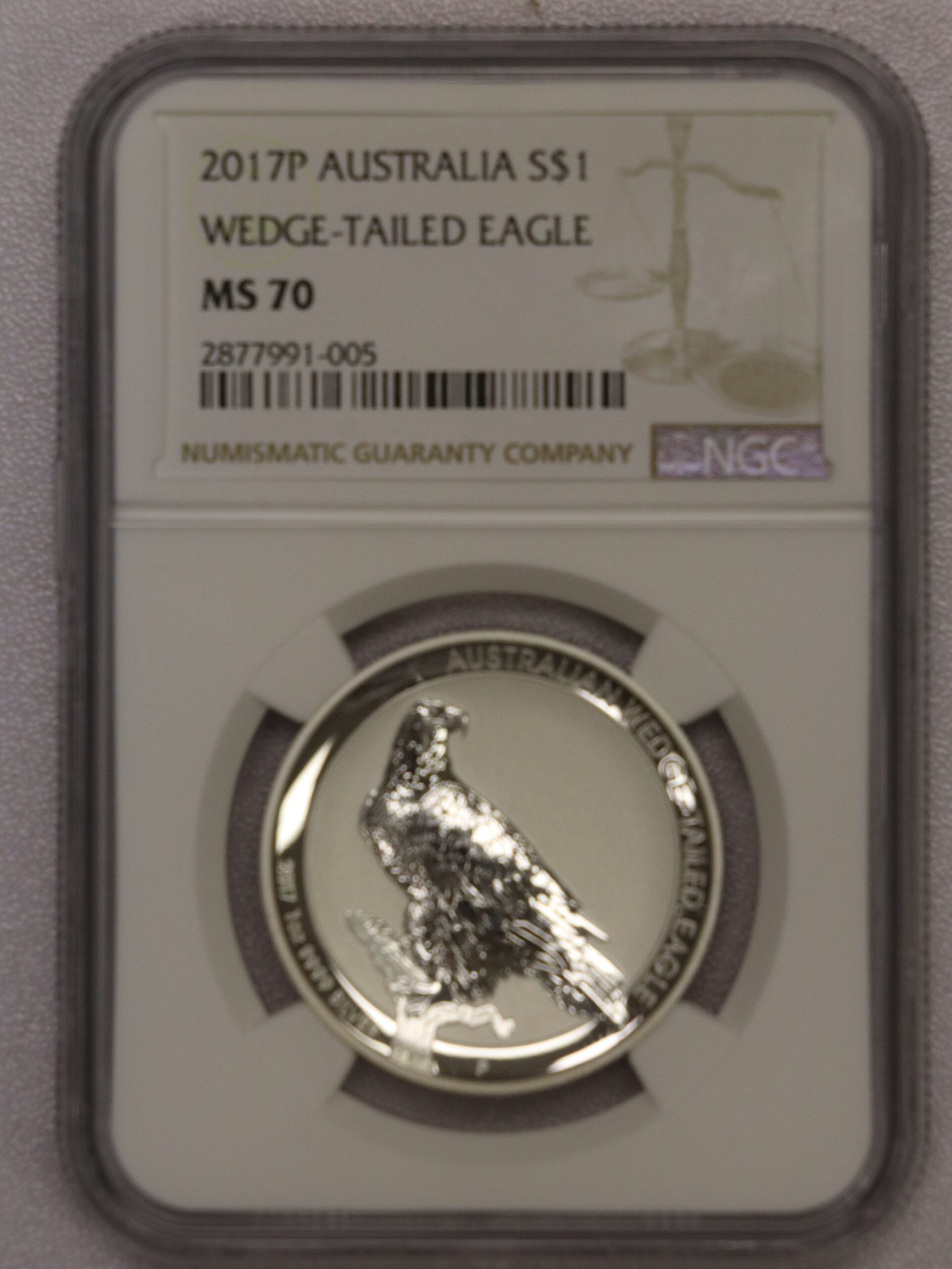 2017P Australia $1 Wedge-Tailed Eagle NGC MS70