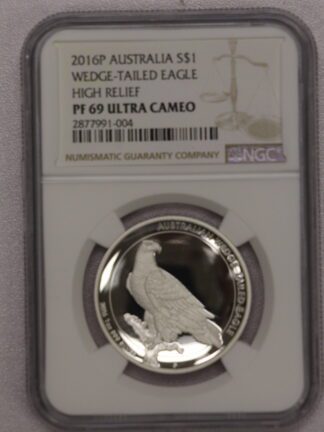 2016P Australia $1 1 Oz Wedge-Tailed Eagle High Relief NGC PF69 UC