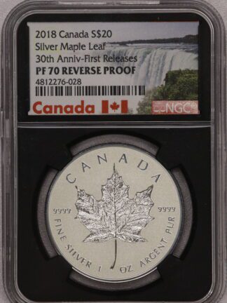 2018 Silver $20 Maple Leaf Modified Rev PF70 NGC