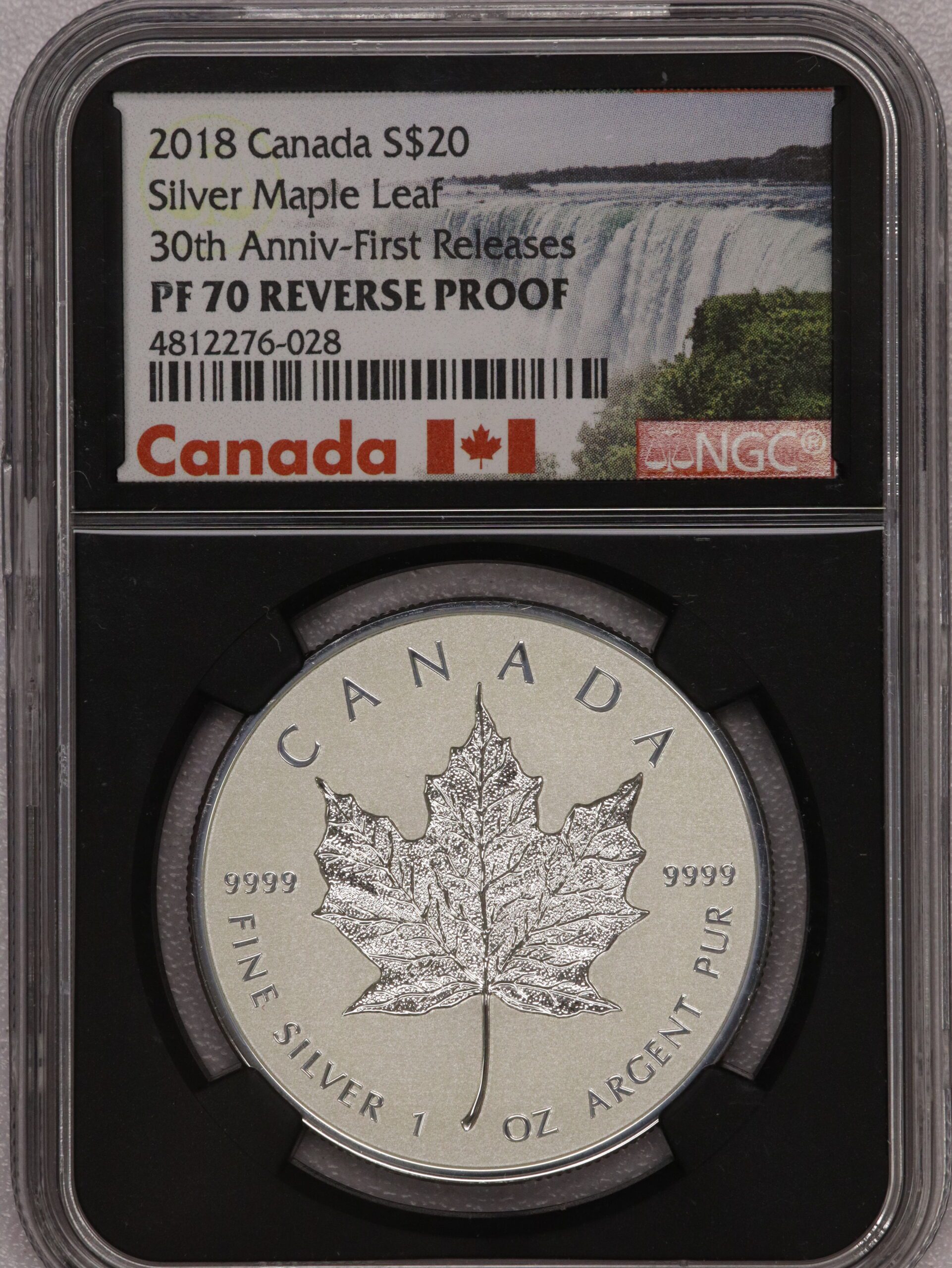 2018 Silver $20 Maple Leaf Modified Rev PF70 NGC