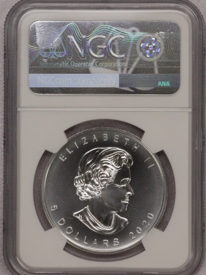 2022W Bunished Silver $5 Maple Leaf MS70 NGC – Portsmouth Coin