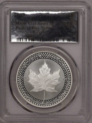 2019 Silver $5 Maple Leaf Rev PR70 PCGS Pride Two Nations Silver Label