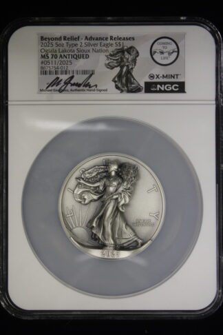 2025 5 Oz Type 2 Silver Eagle-Beyond Relief NGC MS70