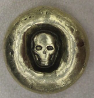 AUCTION-  Undated Skull One Troy Ounce MK Barz .999 Fine Silver