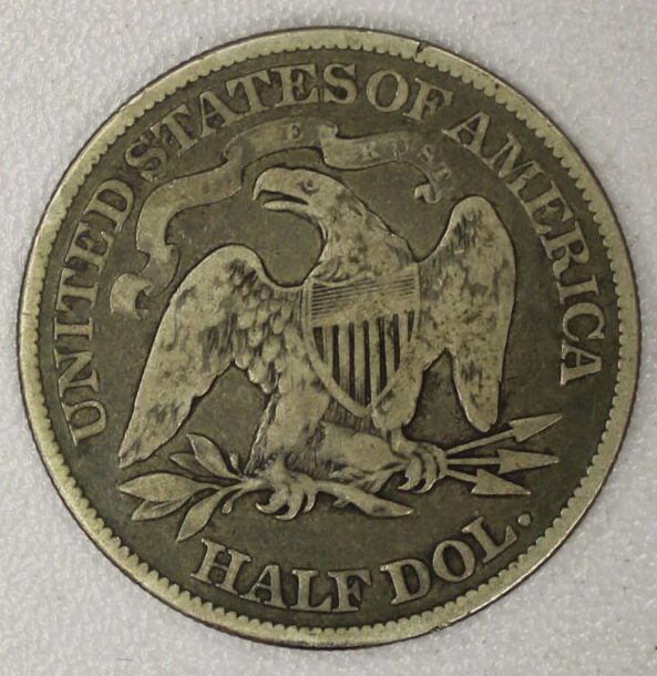 AUCTION- 1877 Seated Liberty Half Dollar G-VG - Image 2