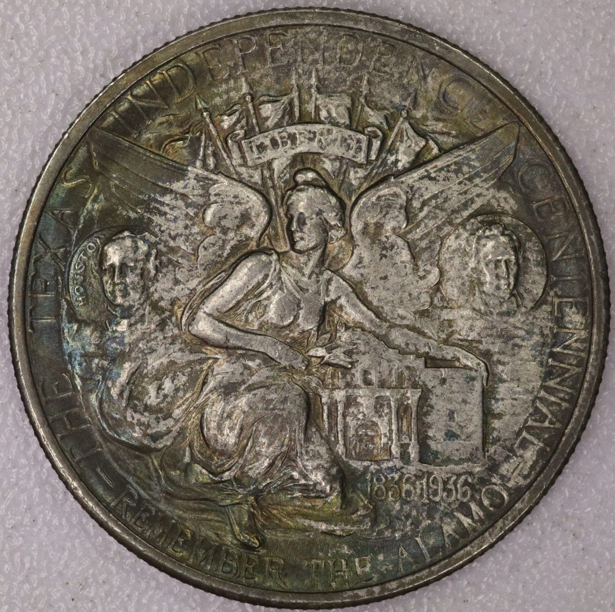 Auction - 1834 Texas Half Dollar Silver Commemorative - Image 3