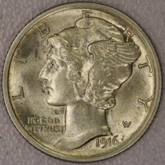 Auction - 1916 Mercury Dime UNC