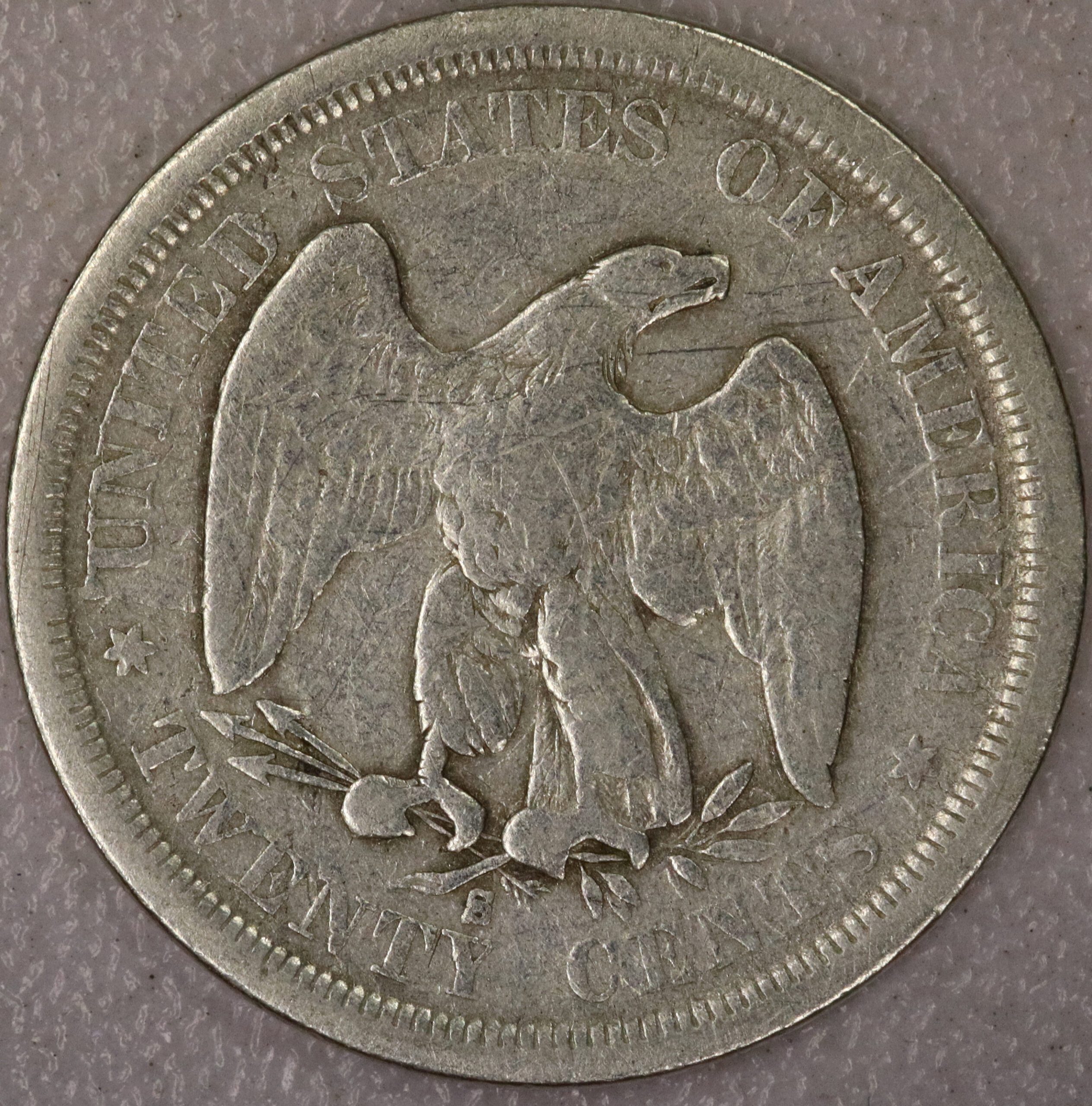 Auction - 1875 S 20 Twenty Cents Seated Liberty - Image 2
