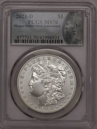 2021D Morgan Dollar 100th Anniversary PCGS MS70
