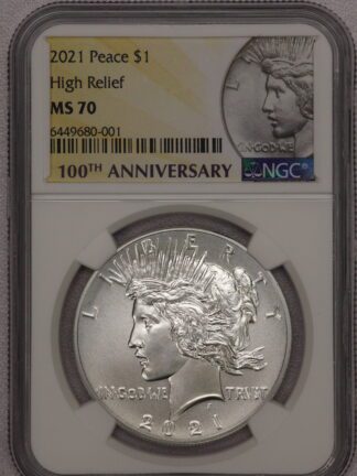 2021 Peace Dollar High Relief NGC MS70