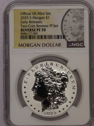 2025-S Morgan Dollar Early Release Reverse Proof NGC PF70