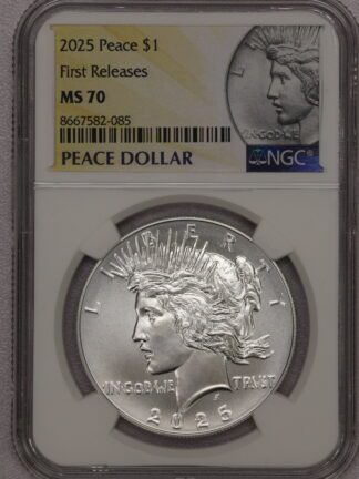 2025 Peace Dollar First Releases NGC MS70