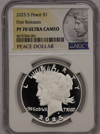 2025-S Peace Dollar First Release NGC PF70 UC