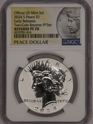 2024-S Peace Dollar Reverse Proof Early Releases NGC PF70