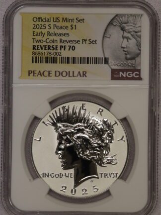 2025S Peace Dollar Reverse Proof NGC Early Releases Rev PF70