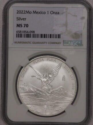 2022 Mexico 1 Onza Silver NGC MS70 – Portsmouth Coin & Currency Co