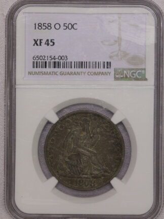1858-O Seated Liberty NGC XF45