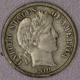 1910 Barber Dime Very Fine Typical