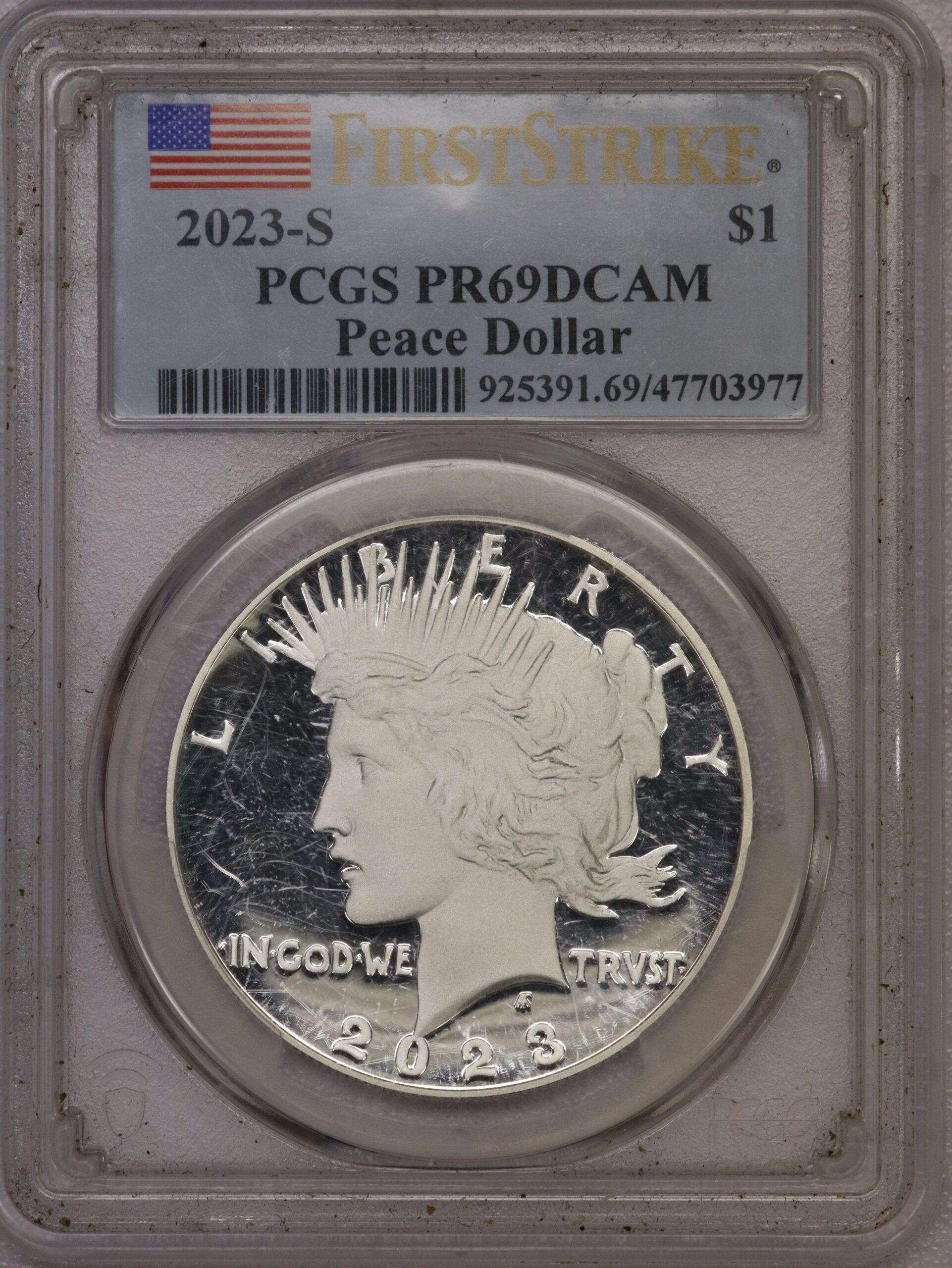2023-S Peace Dollar PCGS First Strike PF69 DCAM