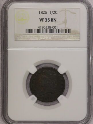1826 Half Cent NGC VF35 BN