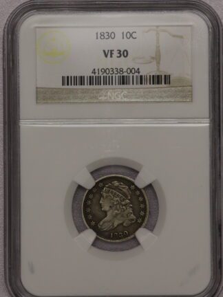 1830 Capped Bust Dime NGC VF30