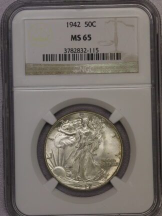 1942 Walking Liberty Half NGC MS65