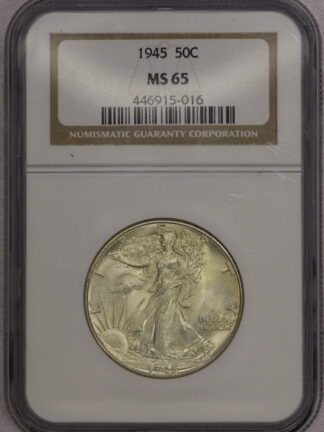 1945 Walking Liberty Half NGC MS65