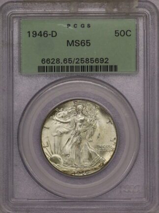 1946-D Walking Liberty Half Dollar PCGS MS65 OGH
