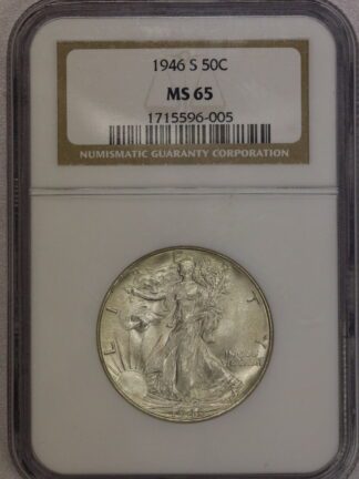 1946-S Walking Liberty Half Dollar NGC MS65