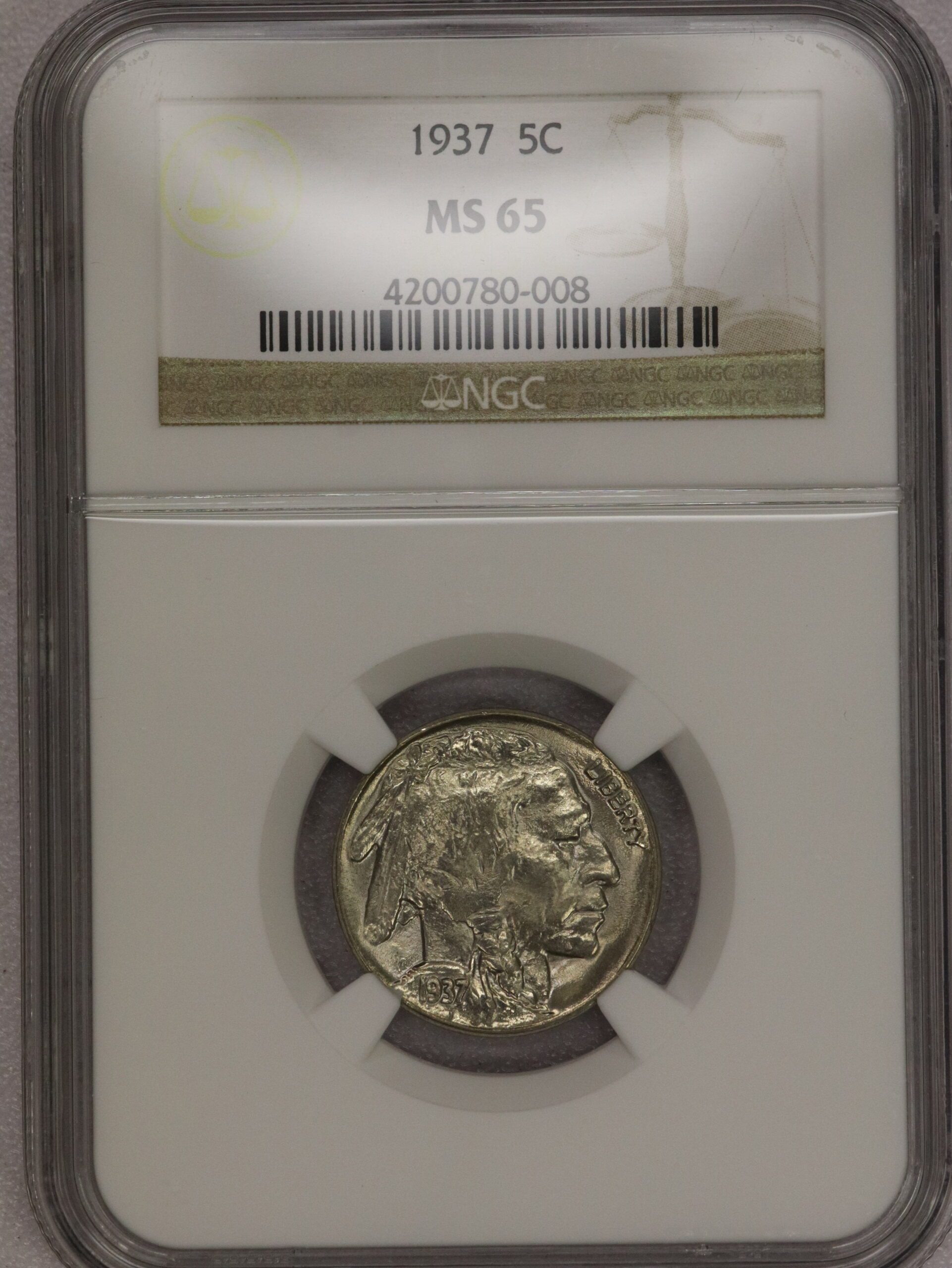 1937 Buffalo Nickel NGC MS65