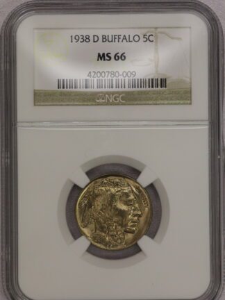 1938-D Buffalo Nickel NGC MS66