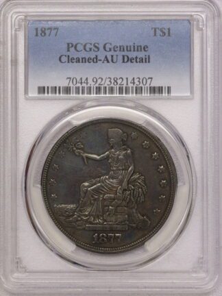 1877 Trade Dollar  PCGS AU Detail Cleaned