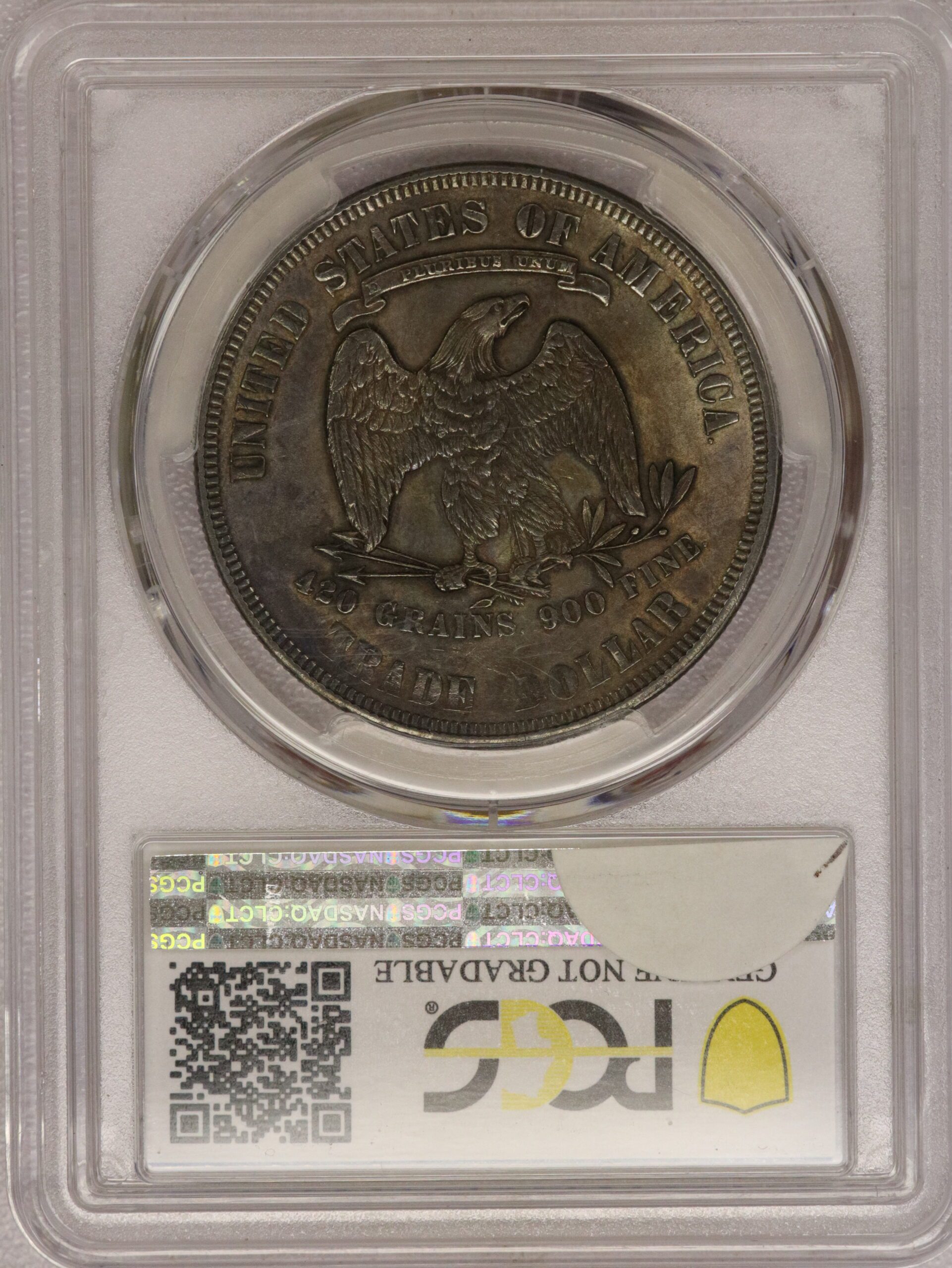 1877 Trade Dollar PCGS AU Detail Cleaned - Image 2