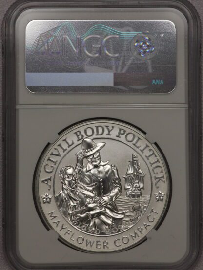 2020 Silver Medal Mayflower Voyage 400th Anniv NGC Reverse PF70