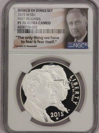 2015 W $1 Commemorative March of Dimes Set First Releases NGC PF 70 UC