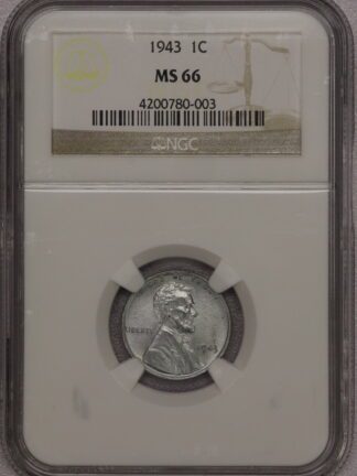 1943 Lincoln Cent NGC MS66