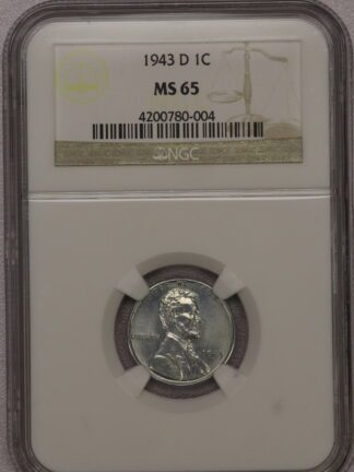 1943-D Lincoln Cent NGC MS65