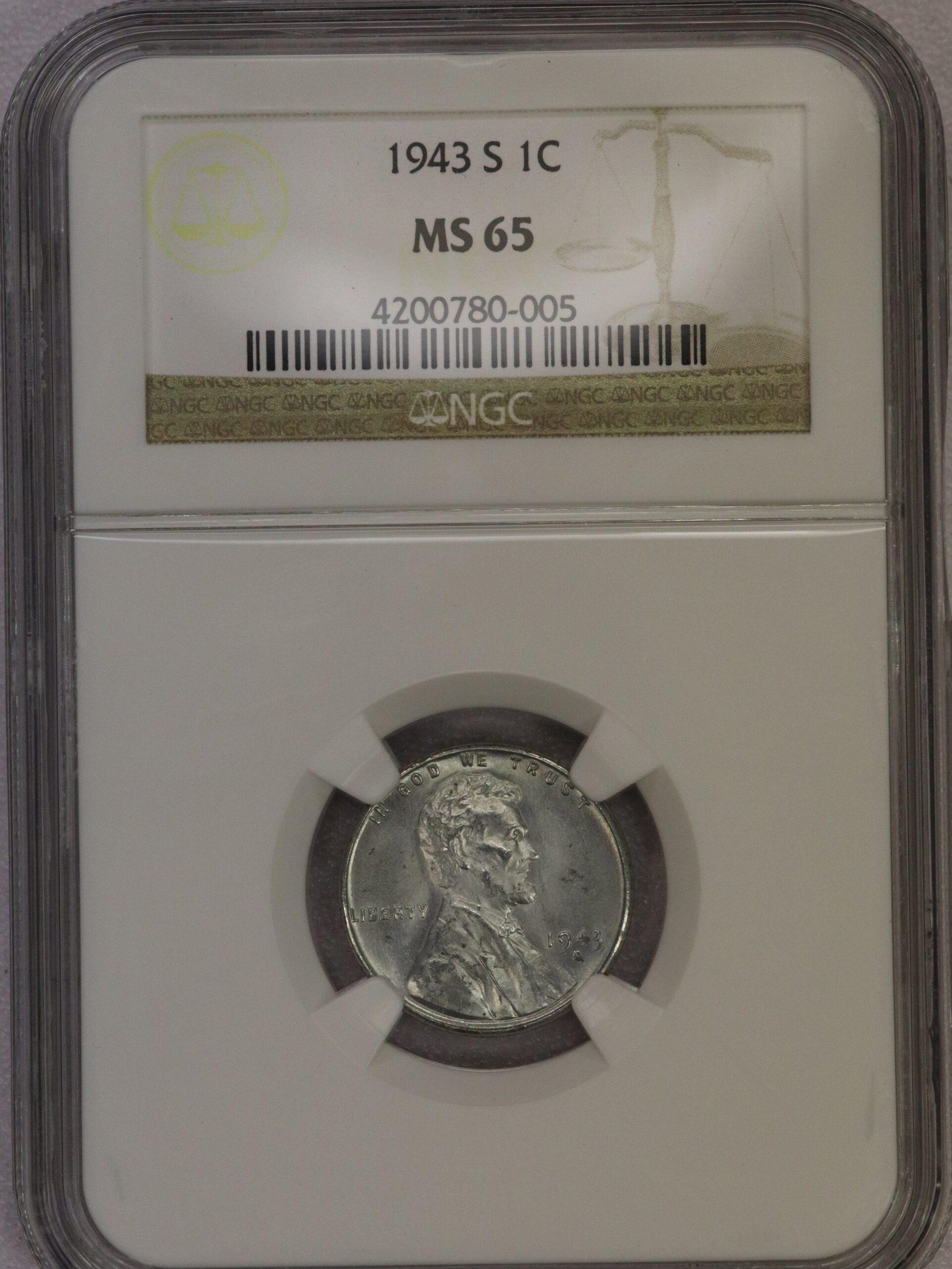 1943-S Lincoln Cent NGC MS65 – Portsmouth Coin & Currency Co